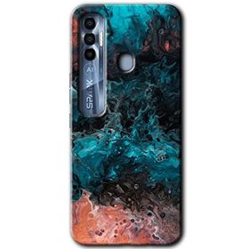 Tecno Spark 7 Pro Liquid Colorfull Baskılı Uyumlu Silikon Kılıf