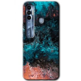 Tecno Spark 7 Pro Liquid Colorfull Baskılı Uyumlu Silikon Kılıf