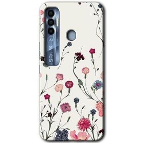 Tecno Spark 7 Pro Mat Çiçek Baskılı Uyumlu Silikon Kılıf