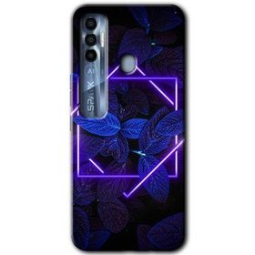 Tecno Spark 7 Pro Mekanik Yaprak 5 Baskılı Uyumlu Silikon Kılıf