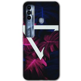 Tecno Spark 7 Pro Mekanik Yaprak Baskılı Uyumlu Silikon Kılıf