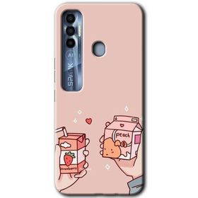 Tecno Spark 7 Pro Meyveli Süt Baskılı Uyumlu Silikon Kılıf