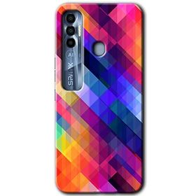 Tecno Spark 7 Pro Multi Oblique Baskılı Uyumlu Silikon Kılıf