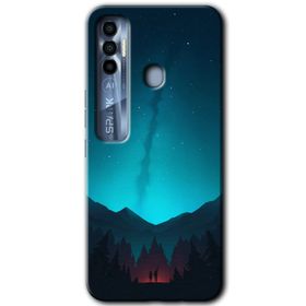 Tecno Spark 7 Pro Night Fores Mount Baskılı Uyumlu Silikon Kılıf