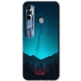 Tecno Spark 7 Pro Night Fores Mount Baskılı Uyumlu Silikon Kılıf