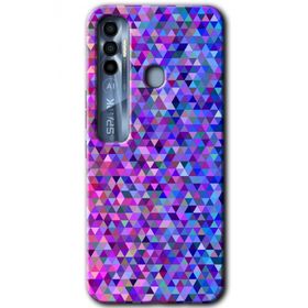 Tecno Spark 7 Pro Pixel Mozaik Baskılı Uyumlu Silikon Kılıf