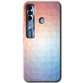 Tecno Spark 7 Pro Polygon Graident 3 Baskılı Uyumlu Silikon Kılıf