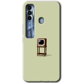 Tecno Spark 7 Pro Retro TV Baskılı Uyumlu Silikon Kılıf