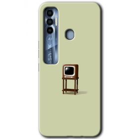 Tecno Spark 7 Pro Retro TV Baskılı Uyumlu Silikon Kılıf