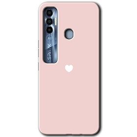 Tecno Spark 7 Pro Sade Kalp Baskılı Uyumlu Silikon Kılıf
