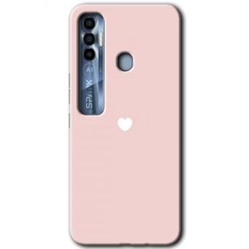 Tecno Spark 7 Pro Sade Kalp Baskılı Uyumlu Silikon Kılıf