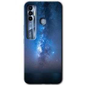 Tecno Spark 7 Pro Samanyolu Baskılı Uyumlu Silikon Kılıf
