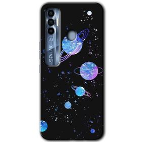 Tecno Spark 7 Pro Samanyolu Galaksi Baskılı Uyumlu Silikon Kılıf