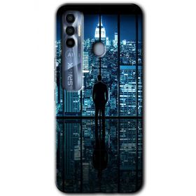 Tecno Spark 7 Pro Şehir Manzarası Baskılı Uyumlu Silikon Kılıf