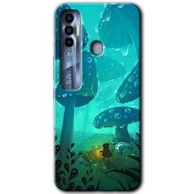 Tecno Spark 7 Pro Silhoutte Dropss Baskılı Uyumlu Silikon Kılıf