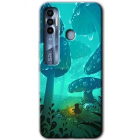 Tecno Spark 7 Pro Silhoutte Dropss Baskılı Uyumlu Silikon Kılıf