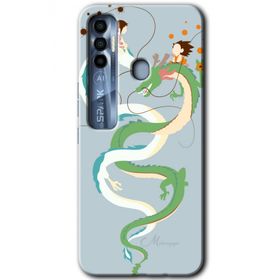 Tecno Spark 7 Pro Snake Friendship Baskılı Uyumlu Silikon Kılıf