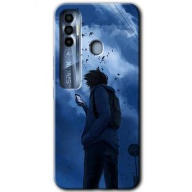 Tecno Spark 7 Pro Sonbahar Yalnızlığı Baskılı Uyumlu Silikon Kılıf