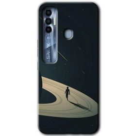 Tecno Spark 7 Pro Space Planet Baskılı Uyumlu Silikon Kılıf