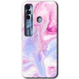 Tecno Spark 7 Pro Spots Lilac Baskılı Uyumlu Silikon Kılıf