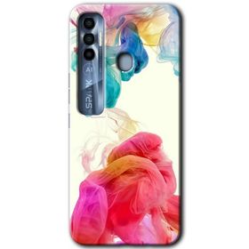 Tecno Spark 7 Pro Spots Lilac Baskılı Uyumlu Silikon Kılıf