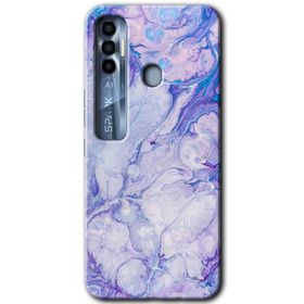 Tecno Spark 7 Pro Spots Lilac Baskılı Uyumlu Silikon Kılıf