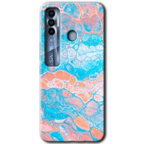 Tecno Spark 7 Pro Spots Lilac Baskılı Uyumlu Silikon Kılıf