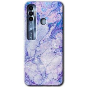 Tecno Spark 7 Pro Spots Lilac Baskılı Uyumlu Silikon Kılıf