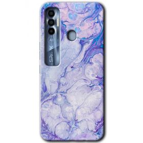 Tecno Spark 7 Pro Spots Lilac Baskılı Uyumlu Silikon Kılıf