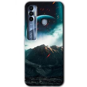 Tecno Spark 7 Pro Uzay Gökyüzü Baskılı Uyumlu Silikon Kılıf
