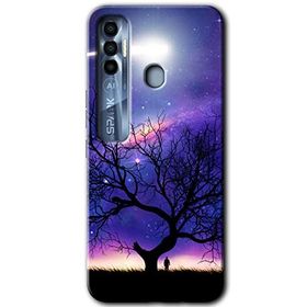 Tecno Spark 7 Pro Uzay Silüet Baskılı Uyumlu Silikon Kılıf