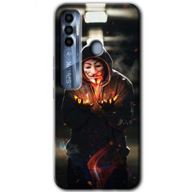 Tecno Spark 7 Pro V for Fire Baskılı Uyumlu Silikon Kılıf