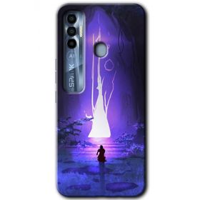 Tecno Spark 7 Pro Wanderer Silhouette Baskılı Uyumlu Silikon Kılıf