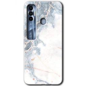 Tecno Spark 7 Pro White Marble Baskılı Uyumlu Silikon Kılıf