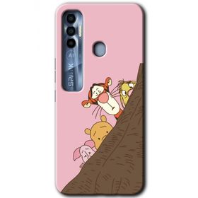 Tecno Spark 7 Pro Winnie the Pooh Baskılı Uyumlu Silikon Kılıf