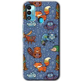 Tecno Spark 7T Animals Funny Baskılı Uyumlu Silikon Kılıf