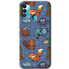 Tecno Spark 7T Animals Funny Baskılı Uyumlu Silikon Kılıf