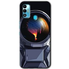 Tecno Spark 7T Astronot Baskılı Uyumlu Silikon Kılıf