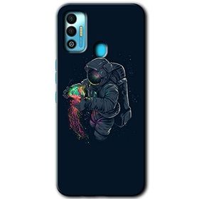 Tecno Spark 7T Astronot Kıyafeti Baskılı Uyumlu Silikon Kılıf