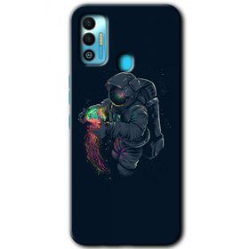 Tecno Spark 7T Astronot Kıyafeti Baskılı Uyumlu Silikon Kılıf