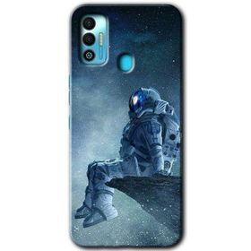 Tecno Spark 7T Astronot Yalnızlığı Baskılı Uyumlu Silikon Kılıf