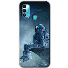 Tecno Spark 7T Astronot Yalnızlığı Baskılı Uyumlu Silikon Kılıf