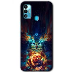 Tecno Spark 7T Ballı Baykuş Baskılı Uyumlu Silikon Kılıf