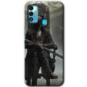Tecno Spark 7T Bloodborne Hunters Baskılı Uyumlu Silikon Kılıf