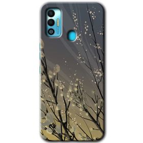 Tecno Spark 7T Branches Flowers Baskılı Uyumlu Silikon Kılıf