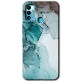 Tecno Spark 7T Buzul Mermer Baskılı Uyumlu Silikon Kılıf