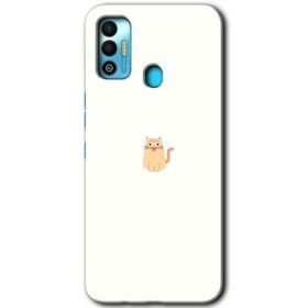 Tecno Spark 7T Cat Minimalism Baskılı Uyumlu Silikon Kılıf