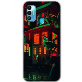 Tecno Spark 7T China Street Baskılı Uyumlu Silikon Kılıf