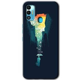 Tecno Spark 7T City Bird Sky Baskılı Uyumlu Silikon Kılıf