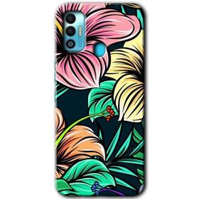 Tecno Spark 7T Çizim Çiçekler Baskılı Uyumlu Silikon Kılıf
